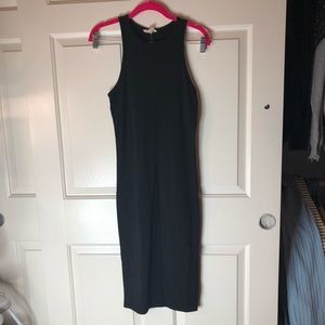 Black halter bodycon dress